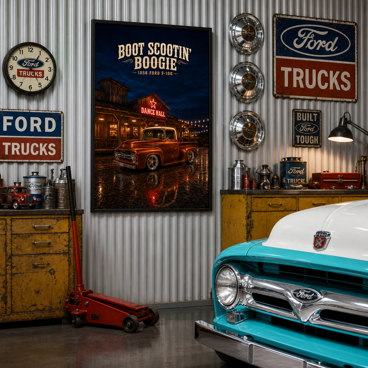 1956 ford f100 boot scootin boogie black frame 1956 ford f100 boot scootin boogie black frame