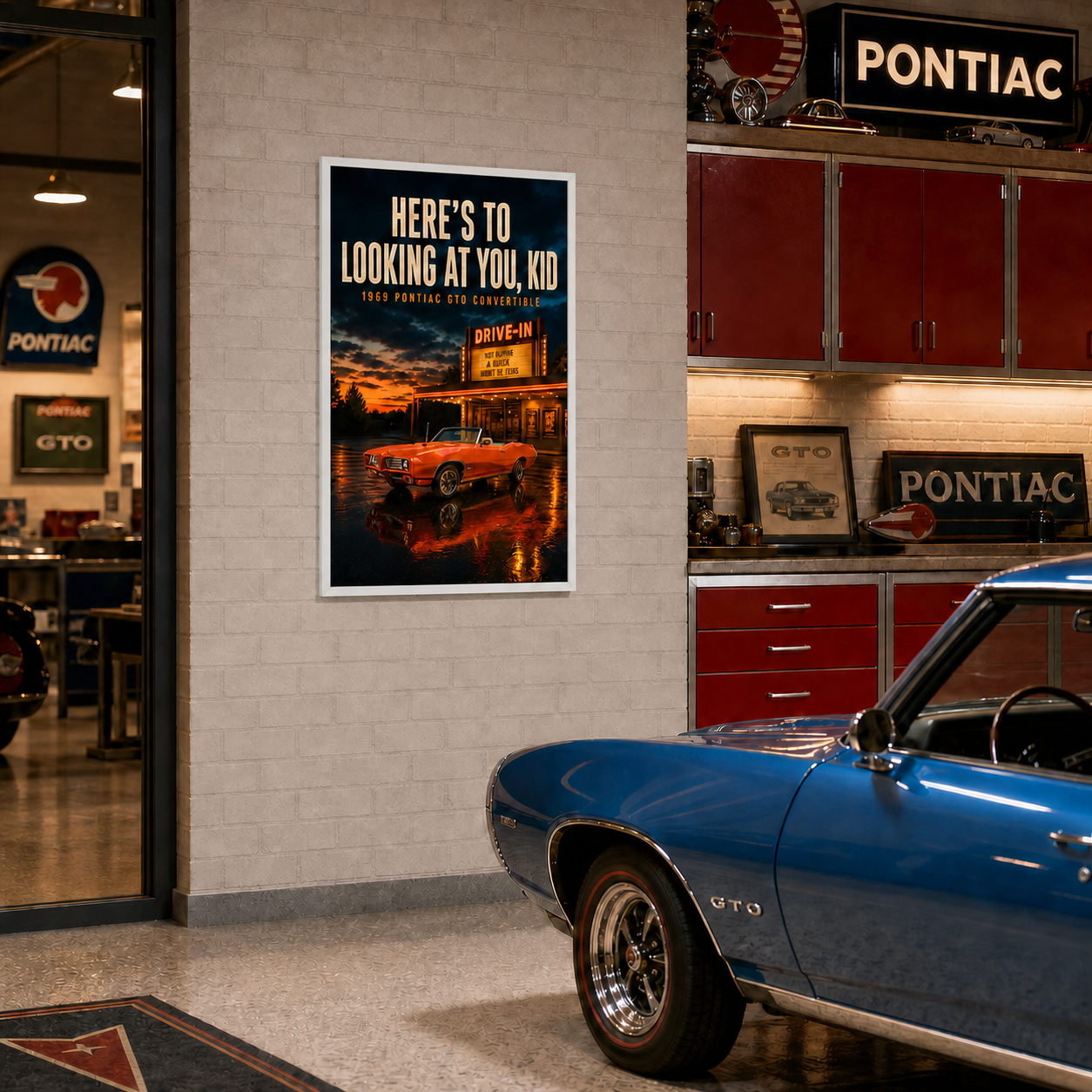 1969 pontiac gto heres to looking at you kid white frame 1969 pontiac gto heres to looking at you kid white frame