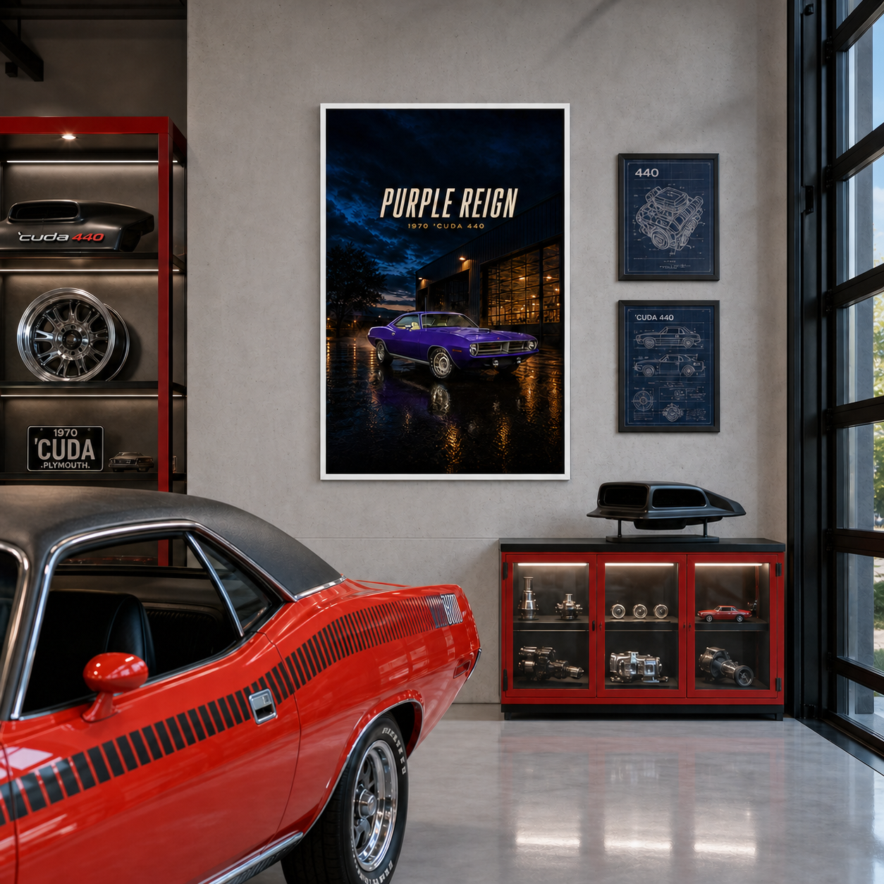 1970 plymouth cuda 440 purple reign white frame 1970 plymouth cuda 440 purple reign white frame