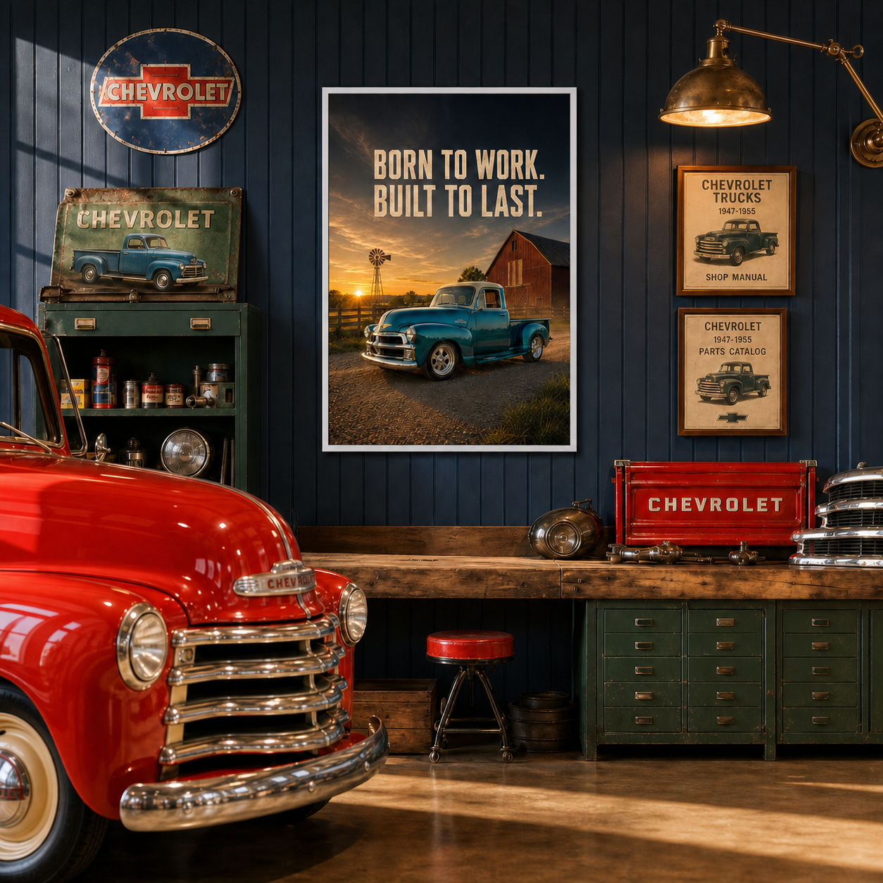 classic chevrolet truck born to work built to last white frame classic chevrolet truck born to work built to last white frame