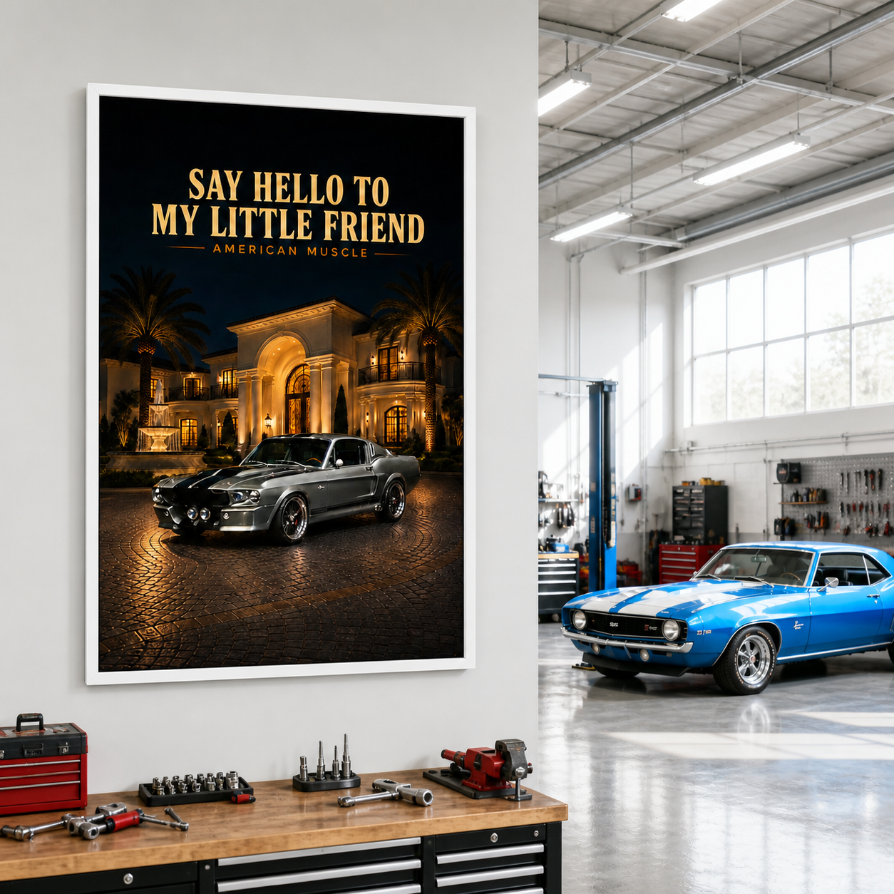 say hello bright white frame mockup say hello bright white frame mockup